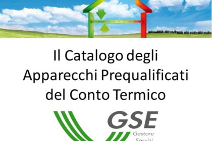 Aggiornamento catalogo conto termico luglio 2018