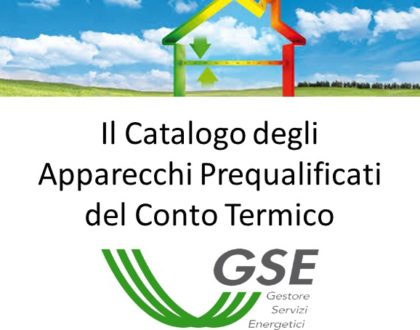 Aggiornamento catalogo conto termico luglio 2018