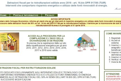 Comunicazione ENEA per ristrutturazioni edilizie che accedono al Bonus casa