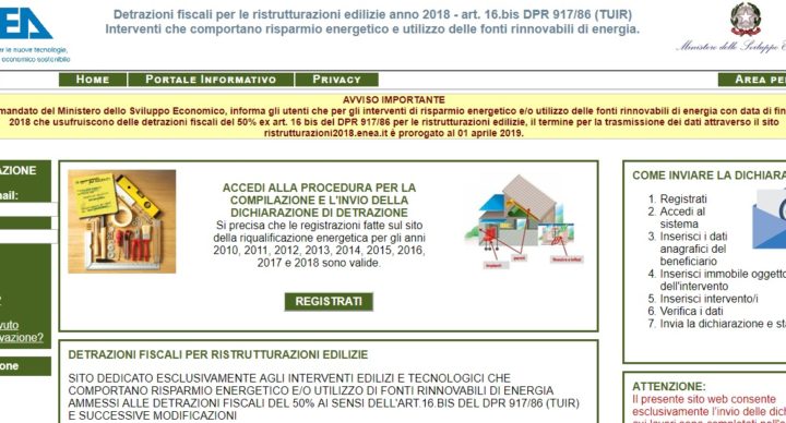 Comunicazione ENEA per ristrutturazioni edilizie che accedono al Bonus casa